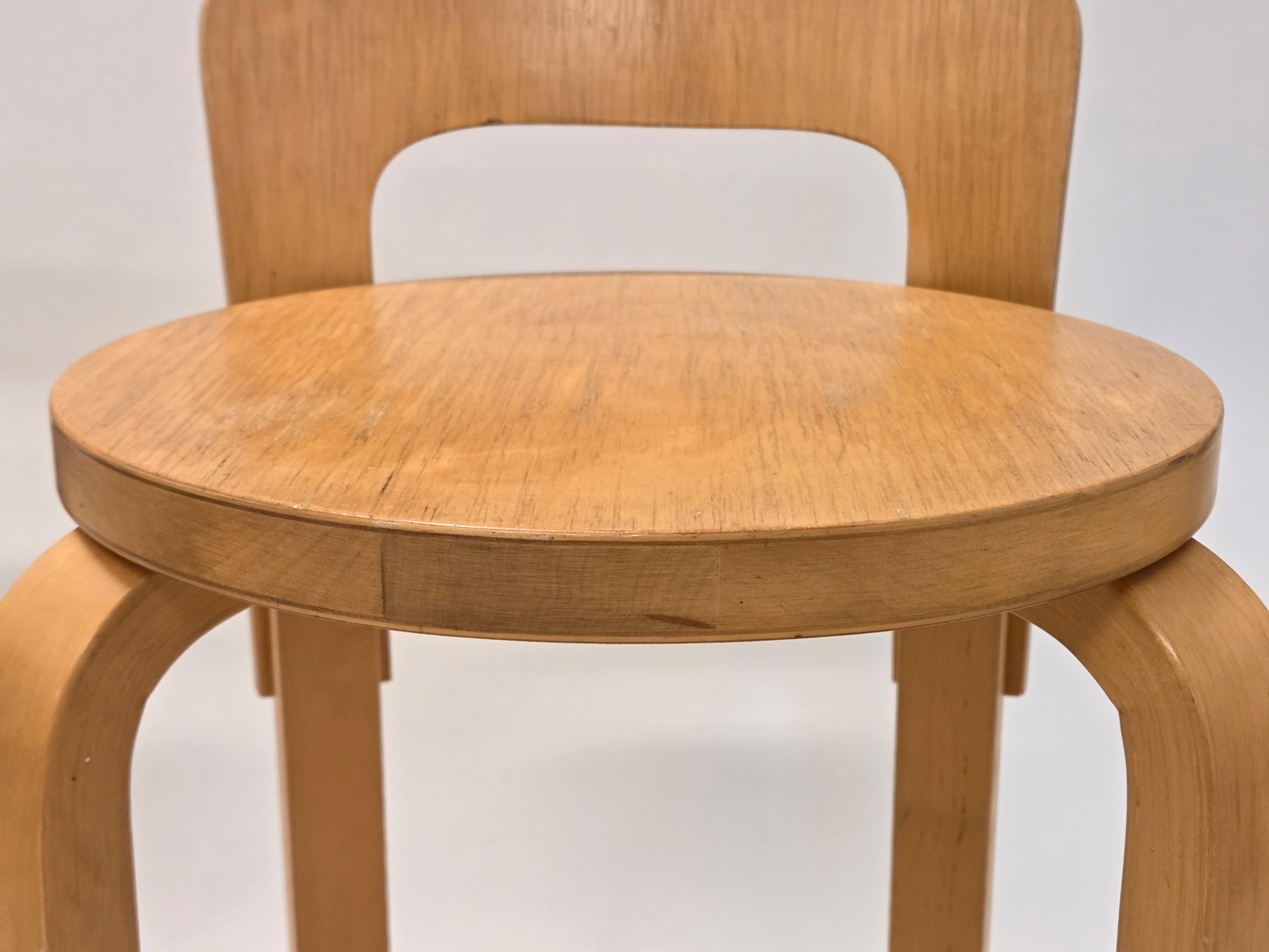 Alvar Aalto K65 Hocker von Artek im Angebot 6