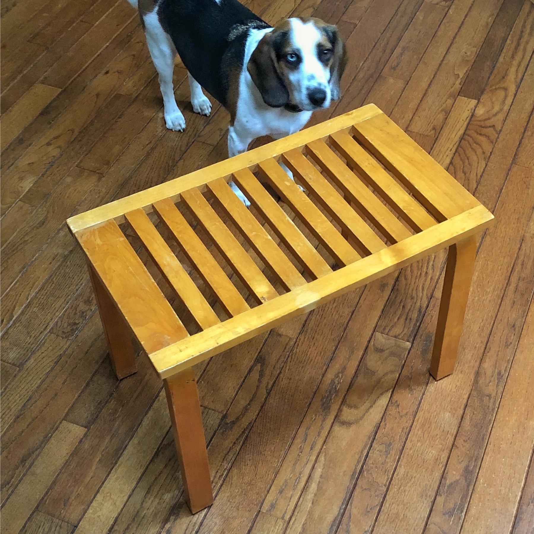 Birch Alvar Aalto L-Leg Bench/ Table Model 106 For Sale