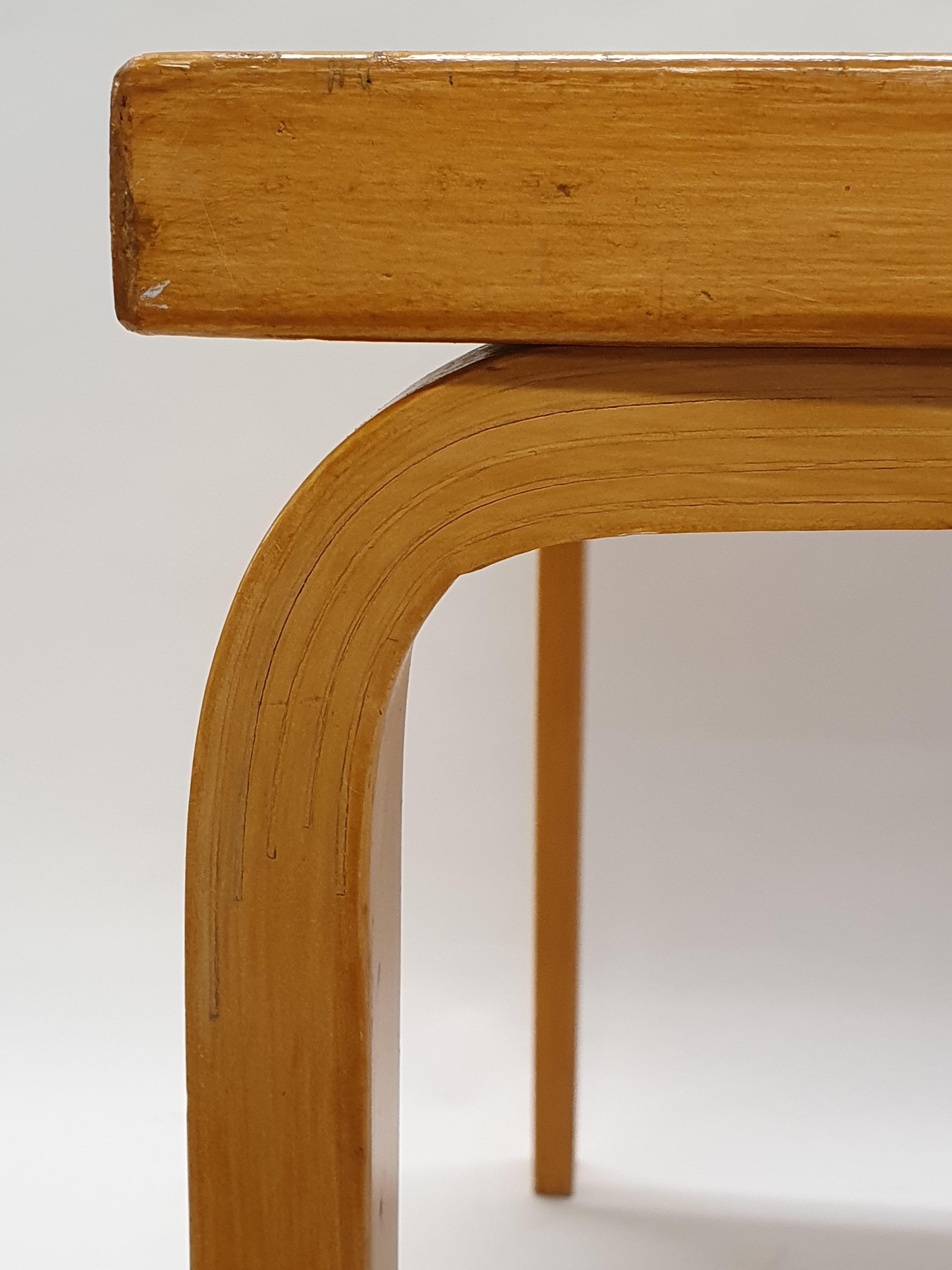 Alvar Aalto L-Legged Table by Artek 1960s For Sale 3