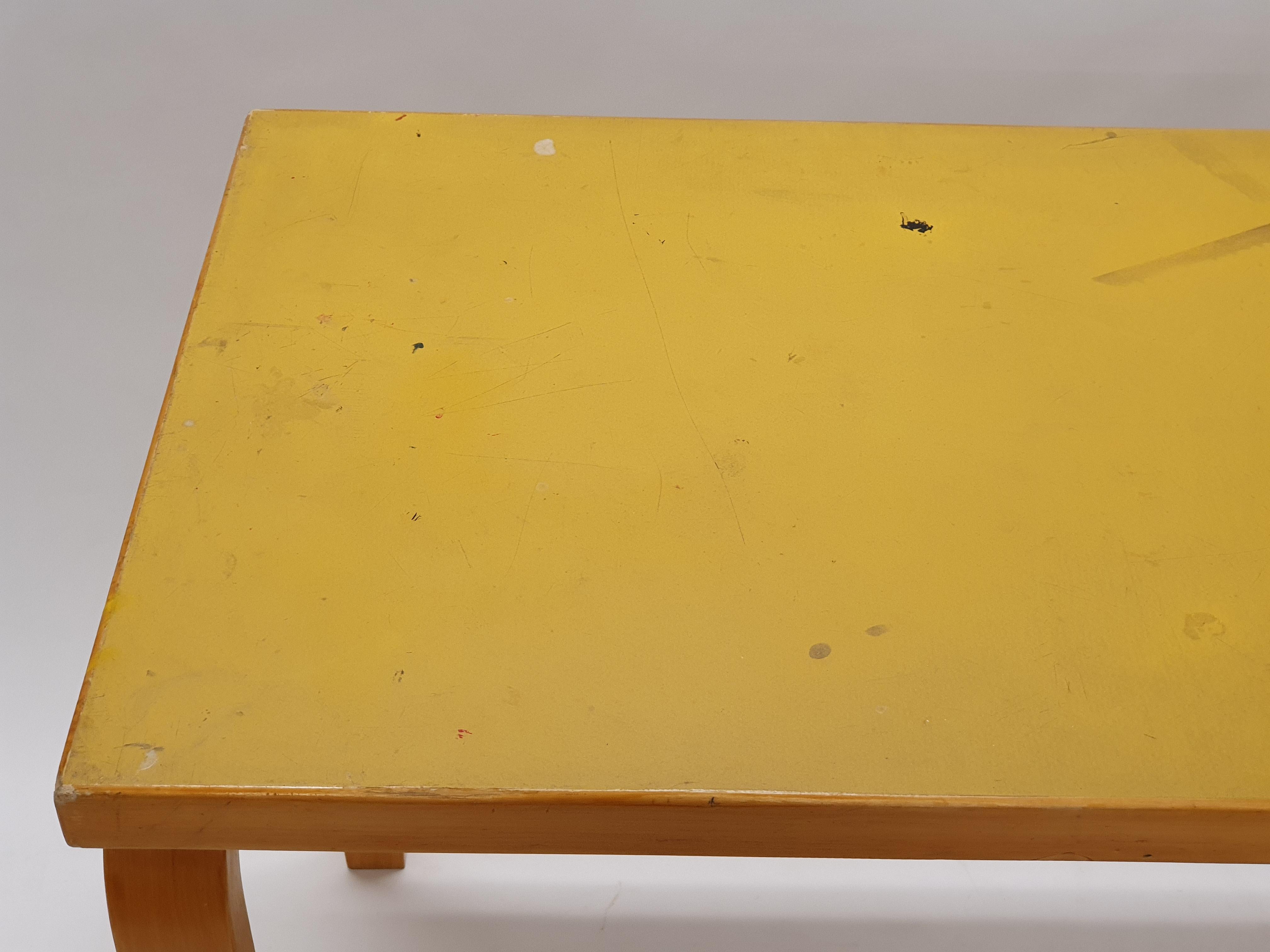 Scandinavian Modern Alvar Aalto L-Legged Table by Artek 1960s For Sale