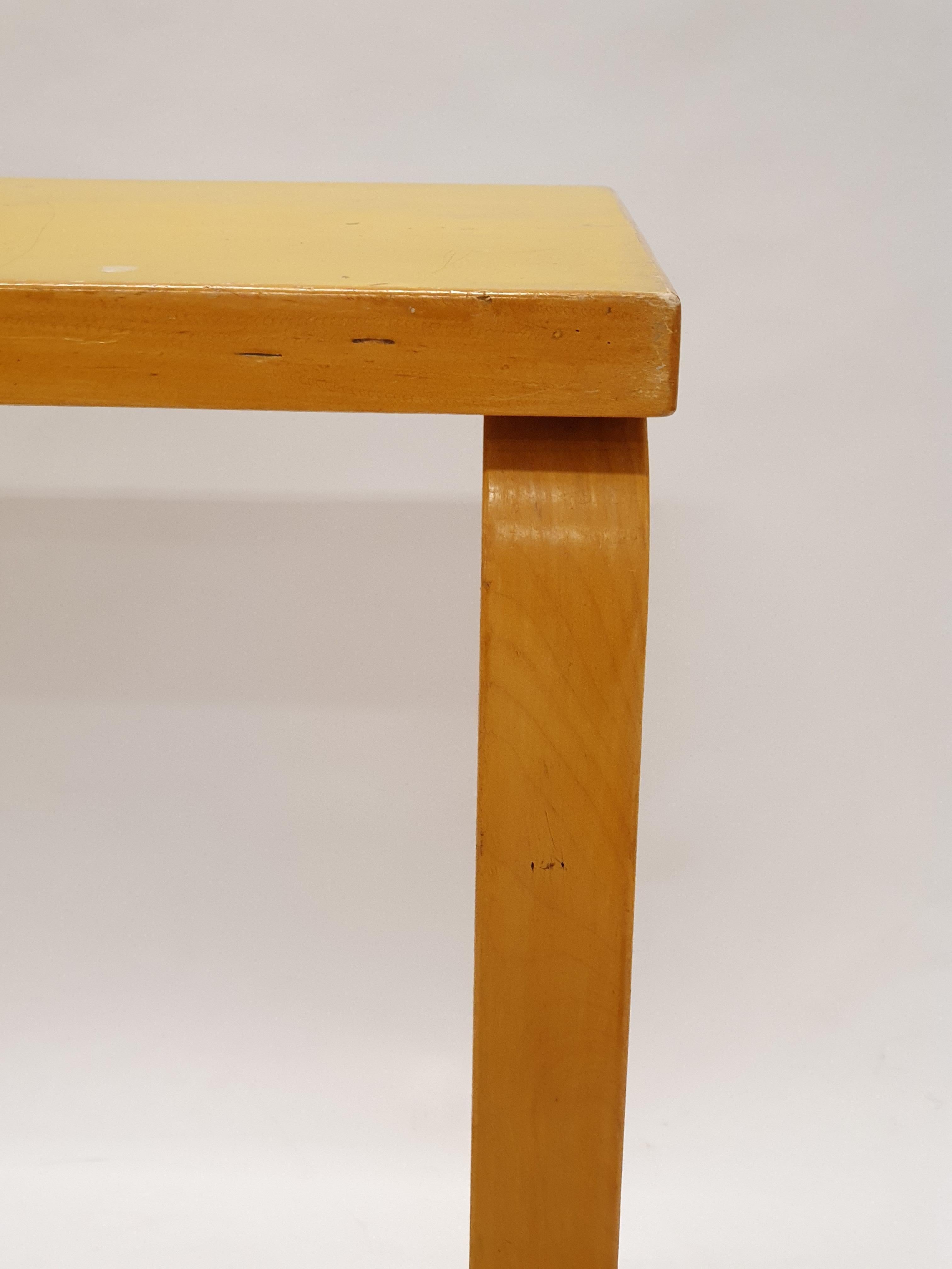 Alvar Aalto L-Legged Table by Artek 1960s For Sale 1
