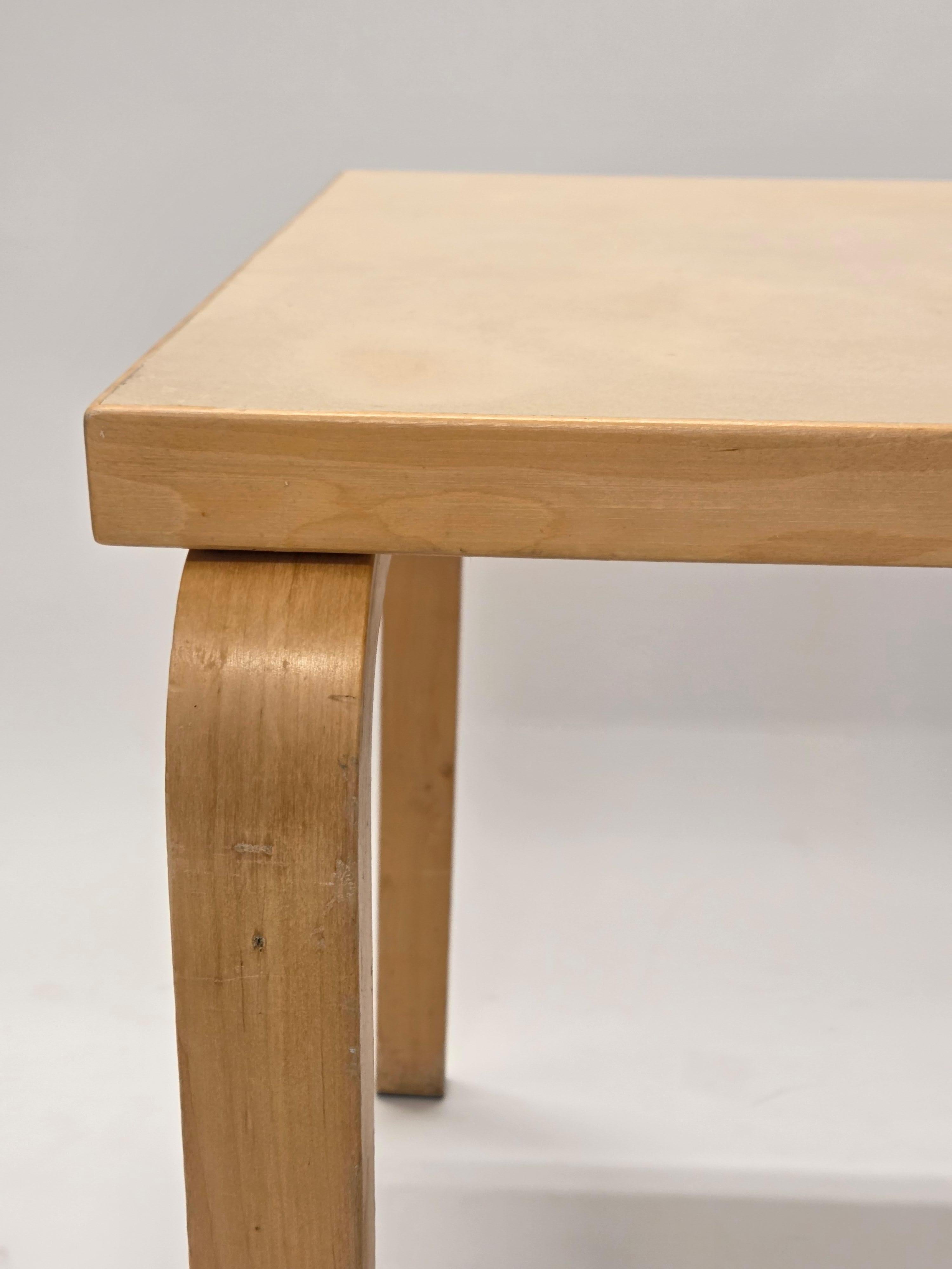 Alvar Aalto L-Legged Table by Artek 1960s in vendita 1