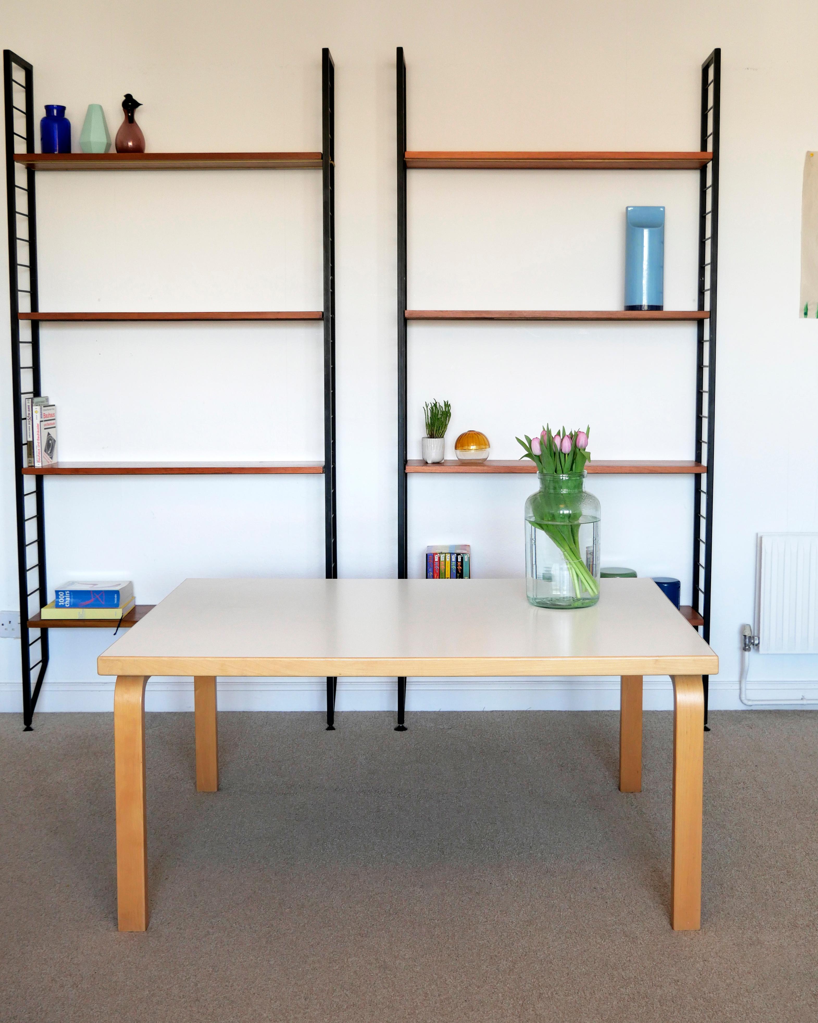 Alvar Aalto, Finland (designer)

Coffee Table
Originally designed c. 1933, this example produced by Artek, Finland, c. 1970s.
Birch and white laminate

L 120 cm W 80 cm, H 56 cm

Very good condition with some light signs of age to the wood. White