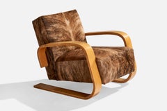 Alvar Aalto, Lounge Chair, Birch, Cowhide, Finland, 1940