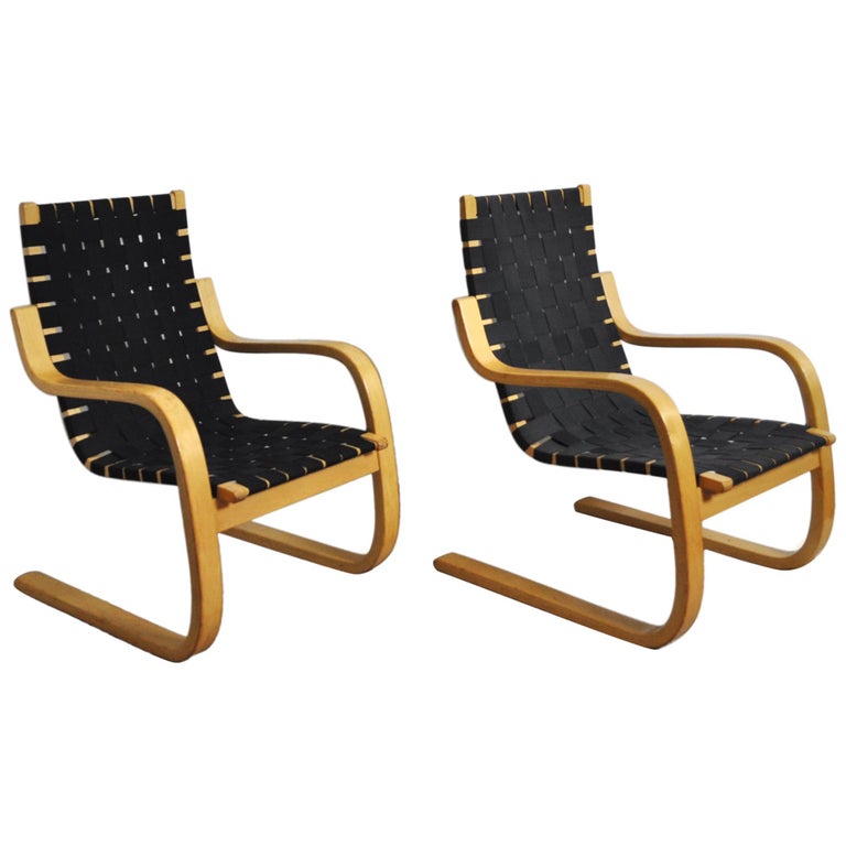 Alvar Aalto Lounge Chair, Model 406 by Artek For Sale at 1stDibs