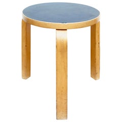 Alvar Aalto, Mid-Century Modern, Bentwood and Linoleum Top Stool