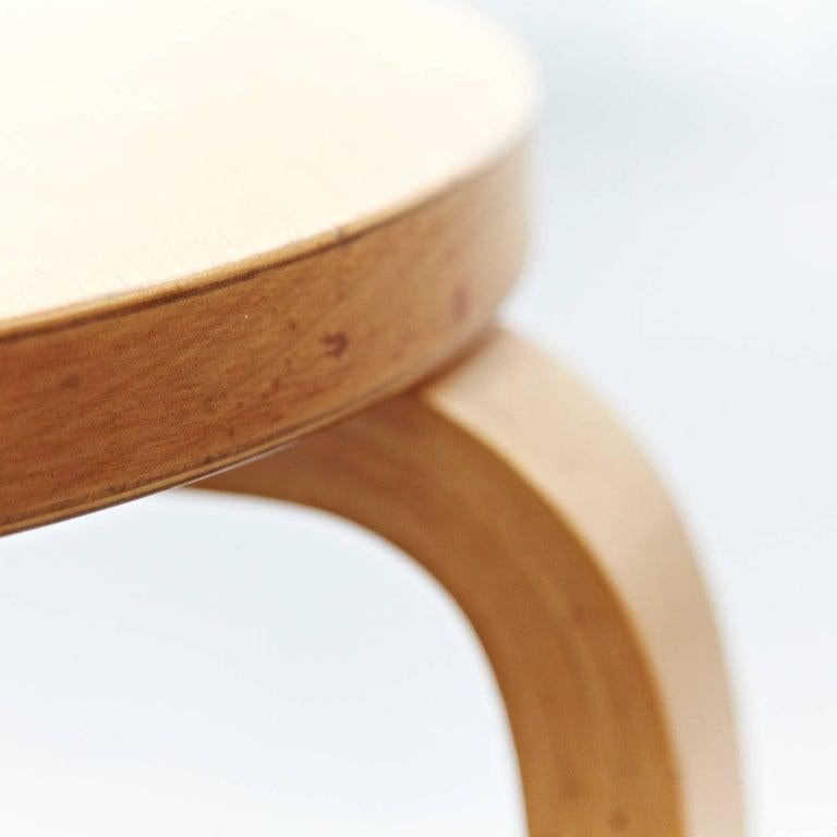 Mid-20th Century Alvar Aalto Mid-Century Modern Wood Stool for Artek, circa 1960