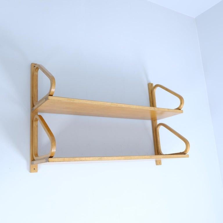 Estantería doble minimalista Alvar Aalto Modelo 112-2 en abedul, Artek Años 50 en venta 3