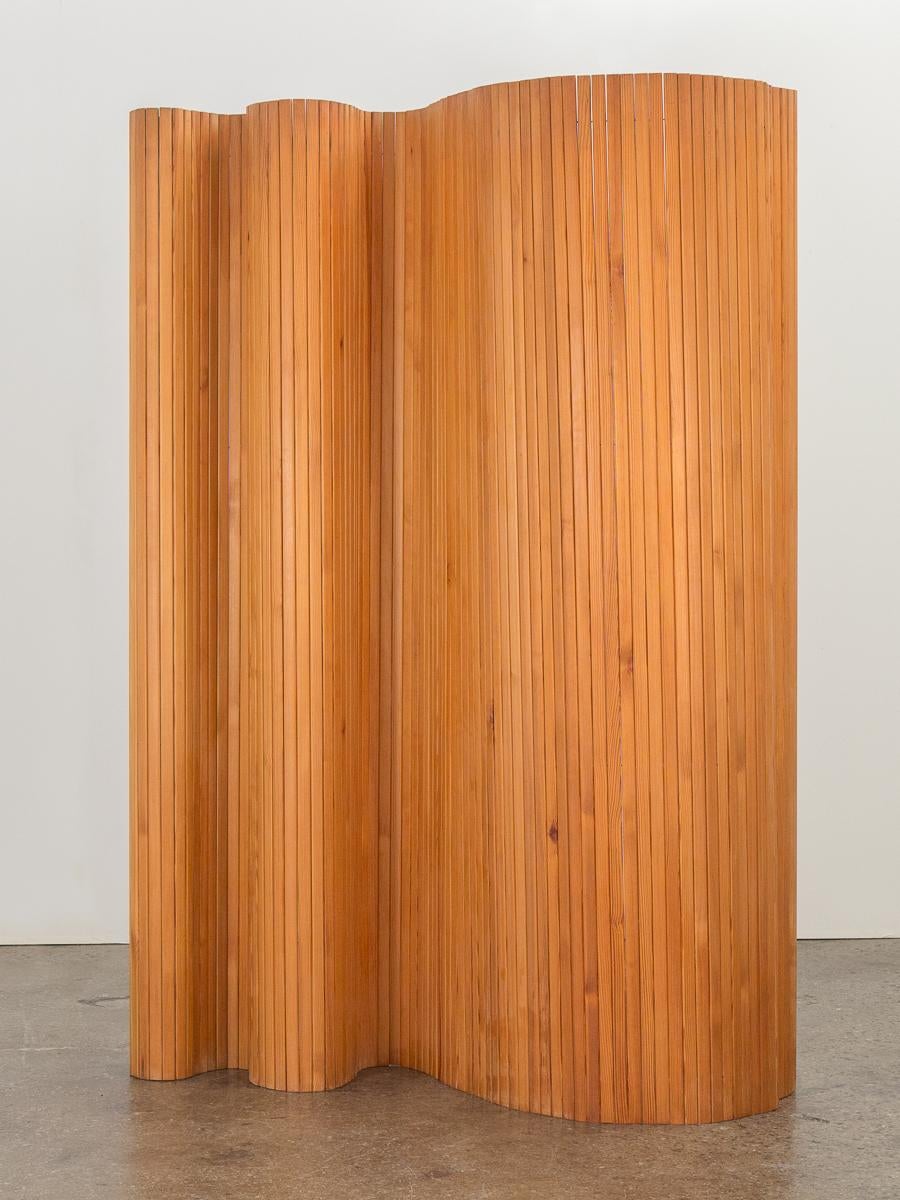 Mid-Century Modern Alvar Aalto Model 100 Pine Screen