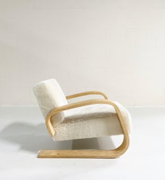 Alvar Aalto Model 400 "Tank" Lounge Chair in Shearling