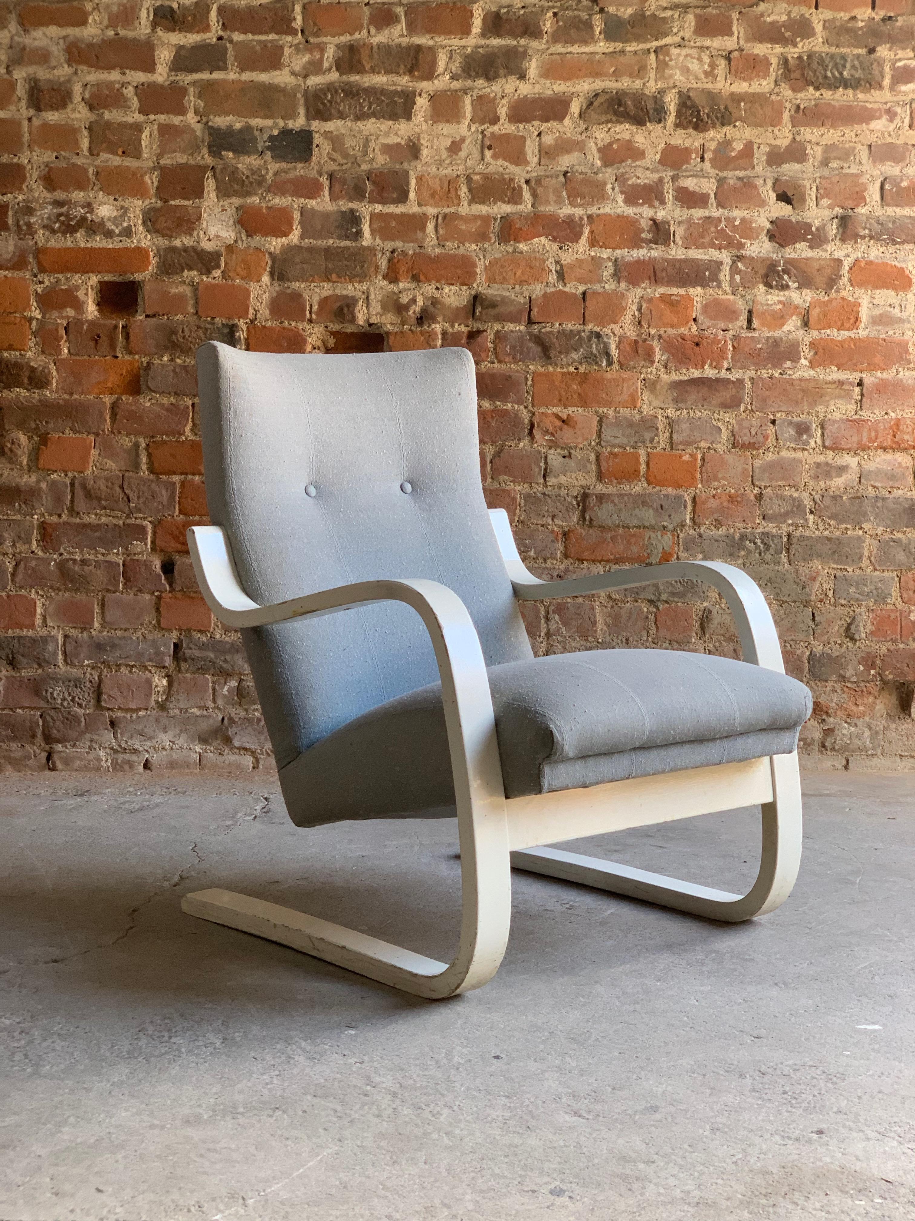 Mid-20th Century Alvar Aalto Model 401 Lounge Chair Armchair by Artek, circa 1938