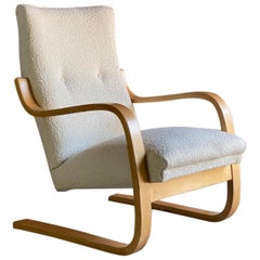 Fauteuil de salon Alvar Aalto modèle 401 en Boucl Finlande vers 1938 n° 2