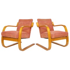 Alvar Aalto Model 402 Pair of Lounge Chairs, 1940s