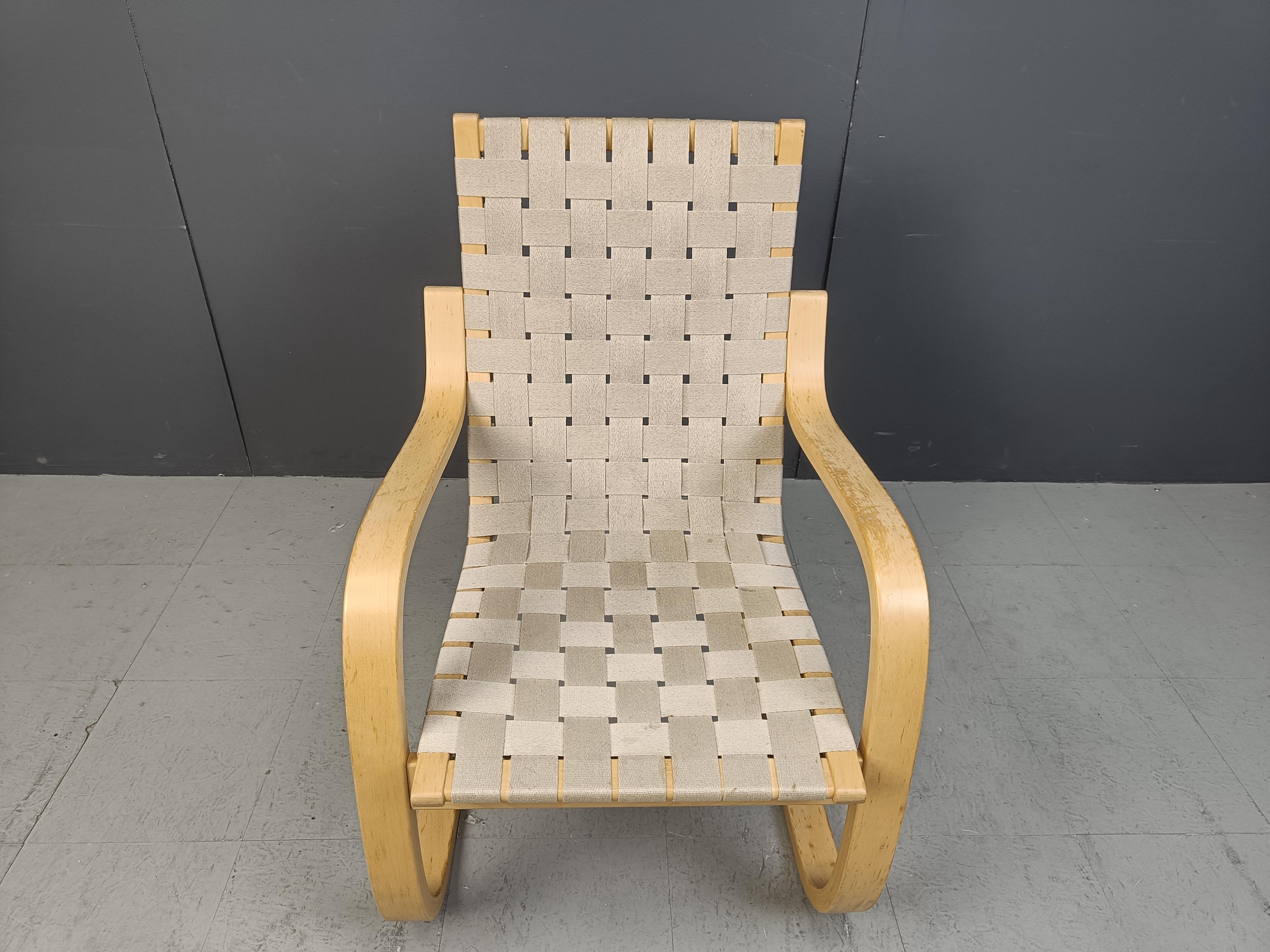 Bauhaus Alvar Aalto Model 406 armchair for Artek, 1970s
