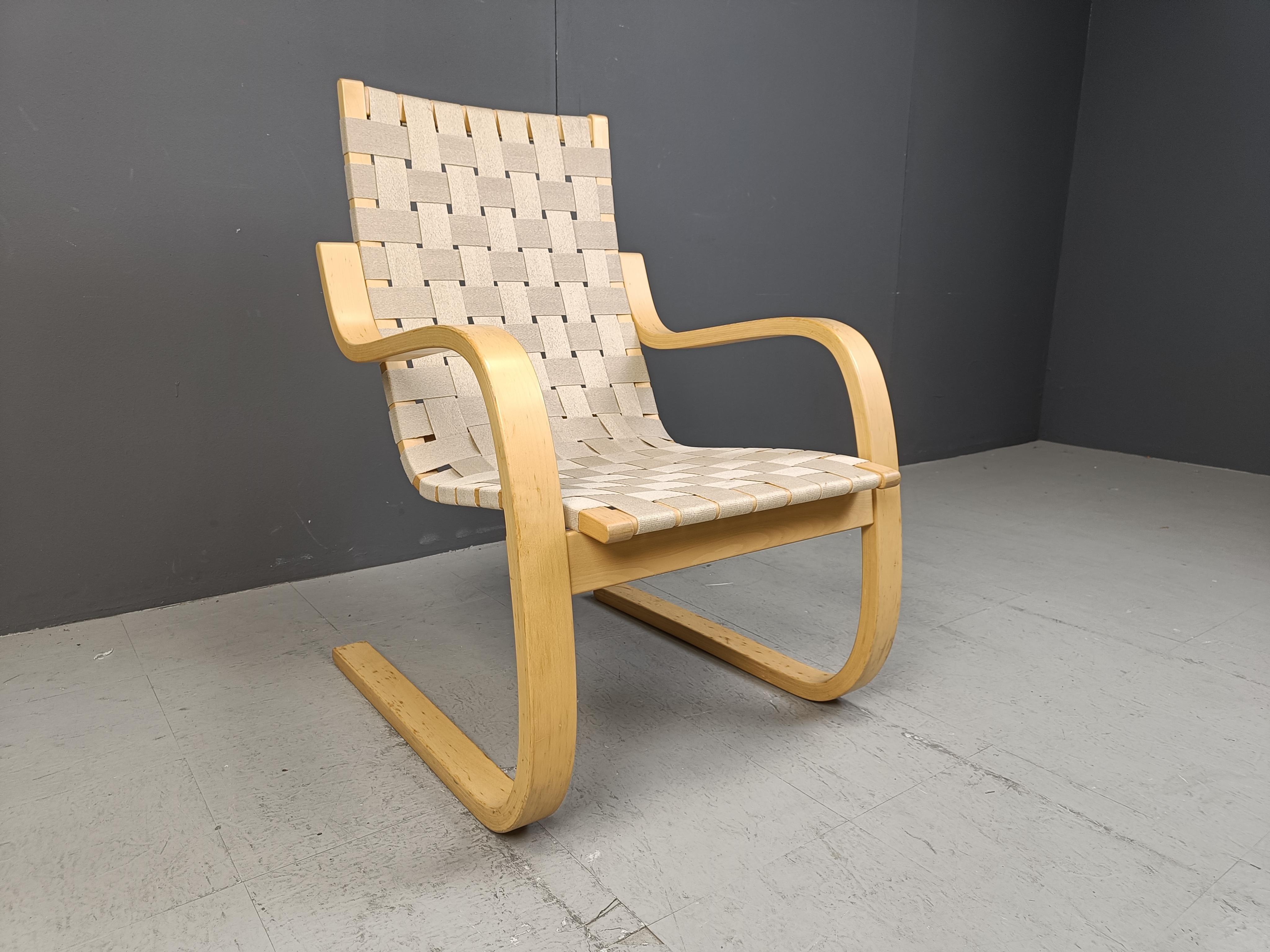 Late 20th Century Alvar Aalto Model 406 armchair for Artek, 1970s