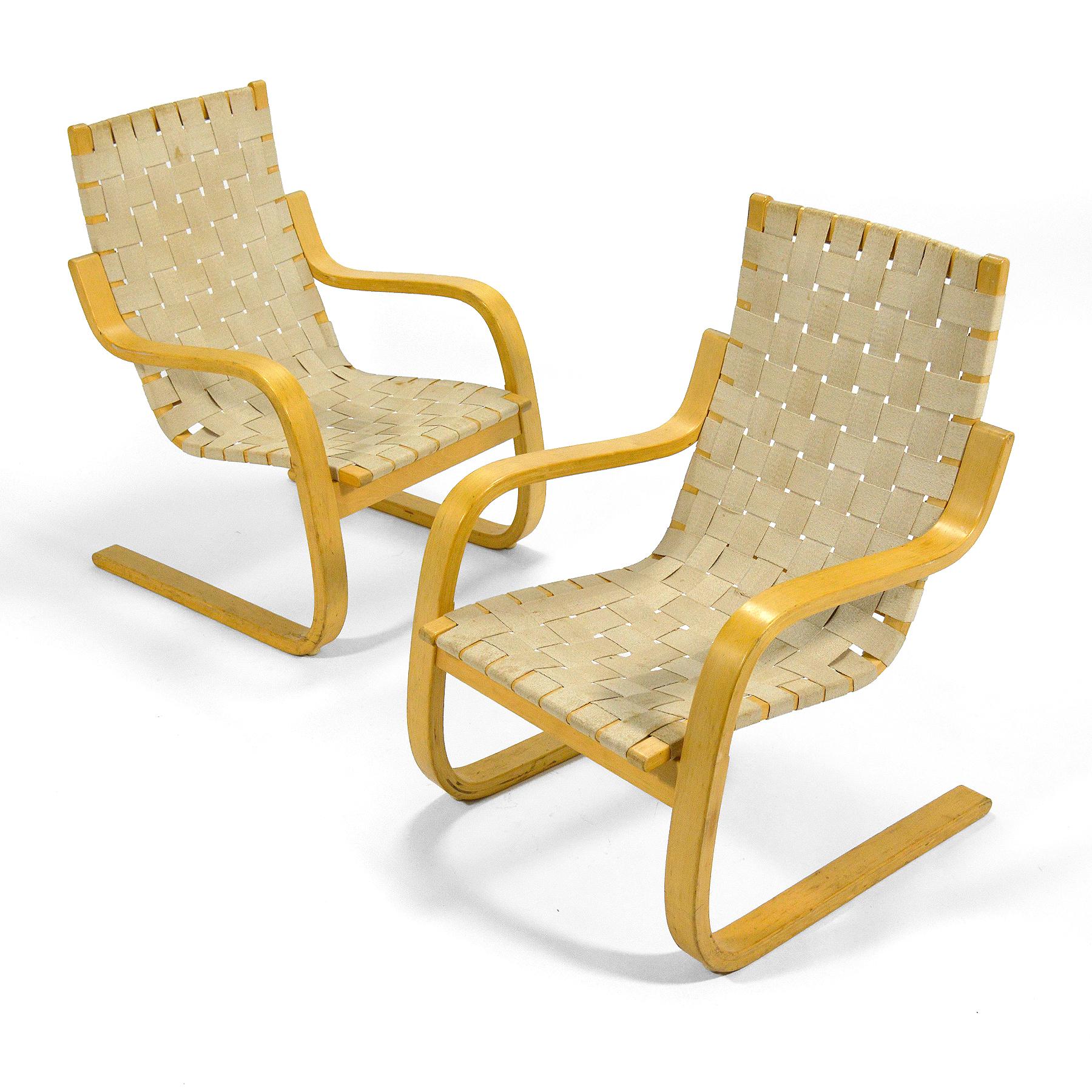 Sedie da salotto Alvar Aalto Model 406 in vendita 3