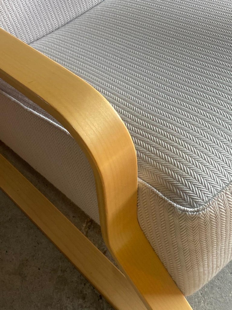 Wool Alvar Aalto Model 44 Lounge Chair by Artek Finland For Sale