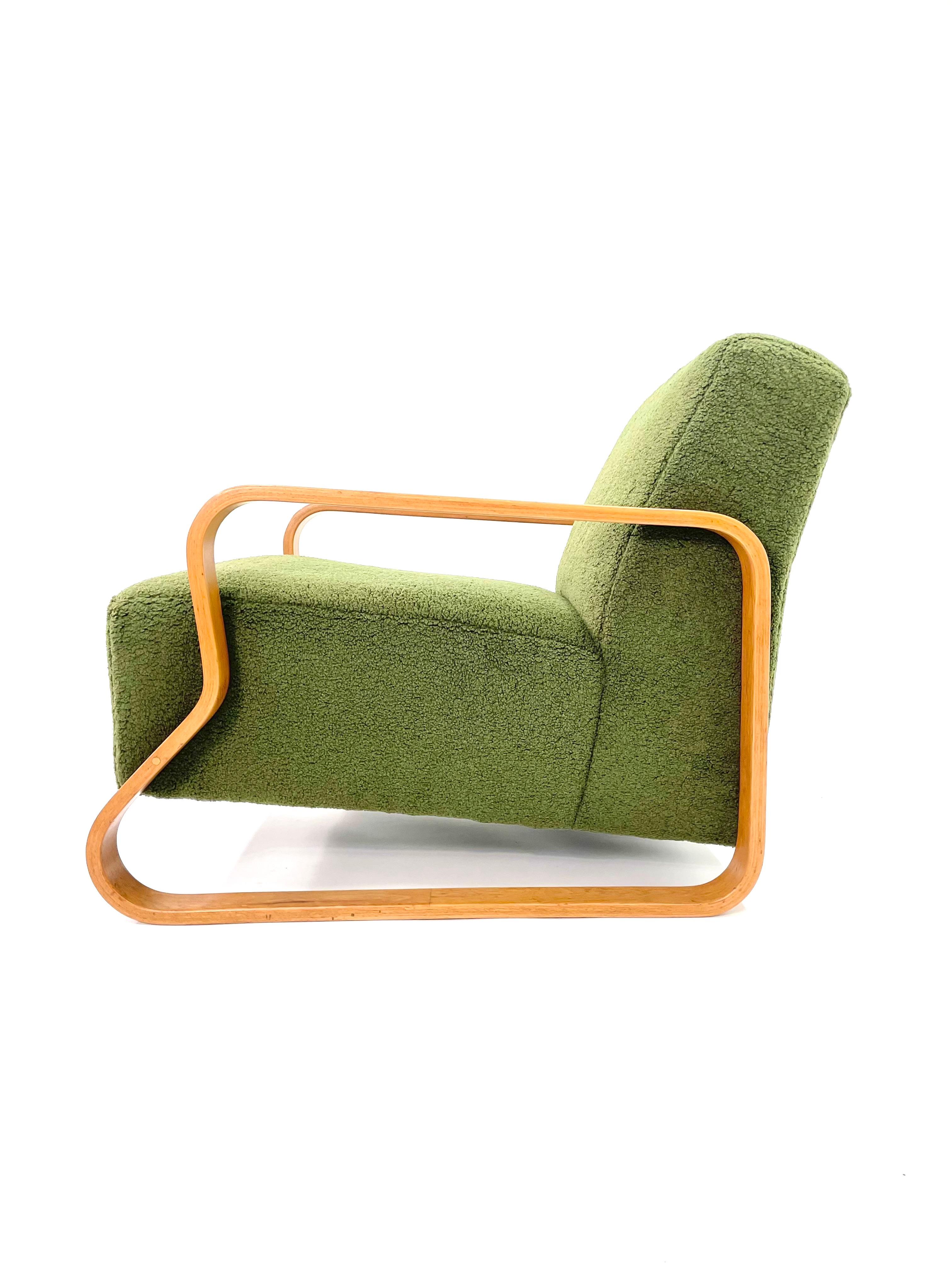 Mid-Century Modern Alvar Aalto Model 44 Lounge Chair