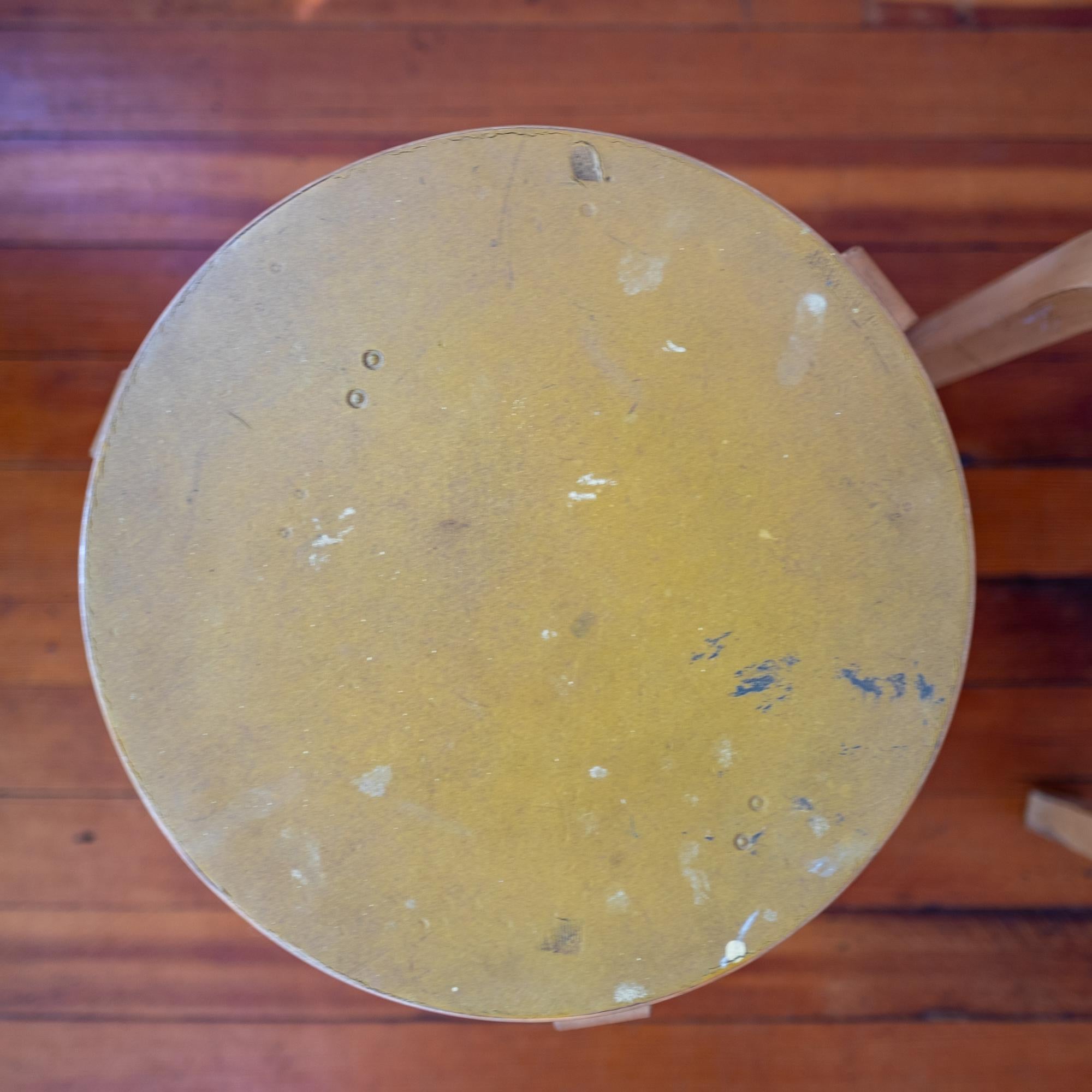 Mid-20th Century Alvar Aalto Model 60 Linoleum Top Stools