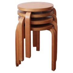 Alvar Aalto+Aalto Model No 60 Tabourets empilables en bouleau pour Artek 1950s