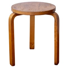 Vintage Alvar Aalto Model 60 Stackable Stool for Finsven 1940s