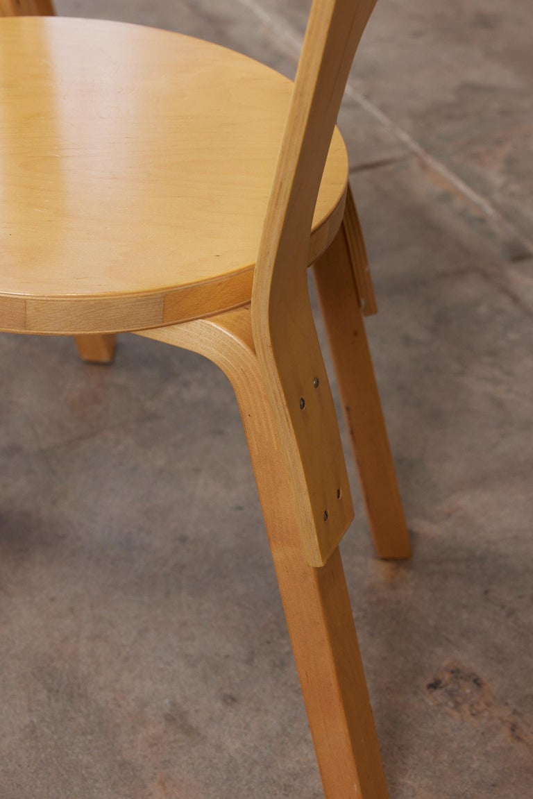 Alvar Aalto Model 66 Dining Chair for Artek For Sale 3