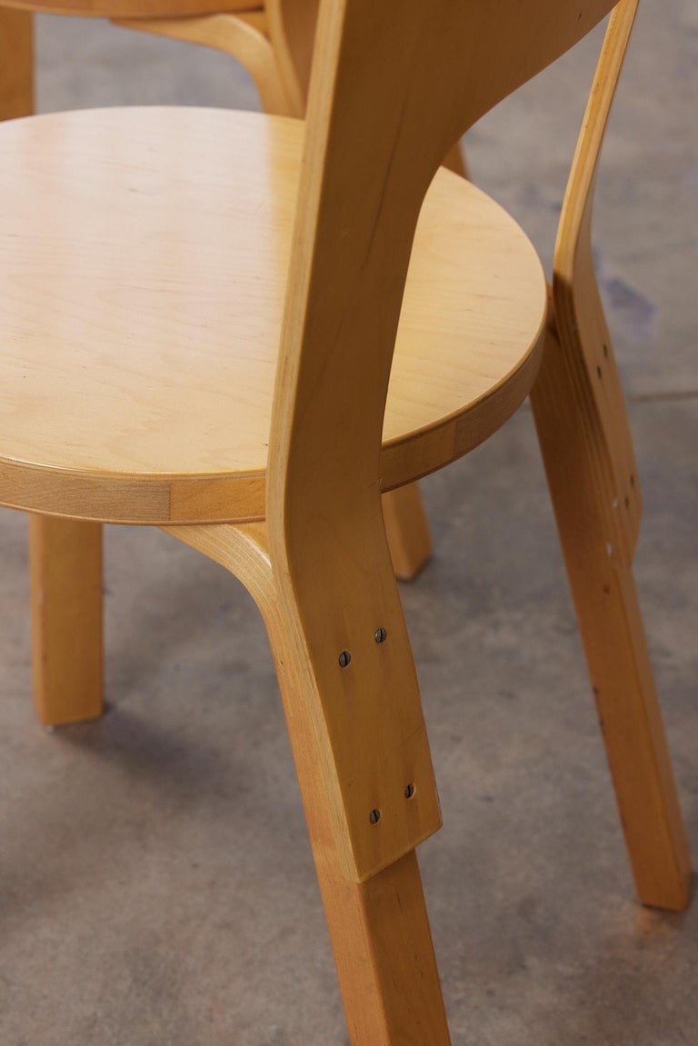 Alvar Aalto Model 66 Dining Chair for Artek For Sale 4