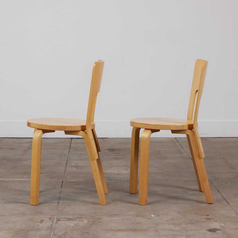 Swedish Alvar Aalto Model 66 Dining Chair for Artek For Sale