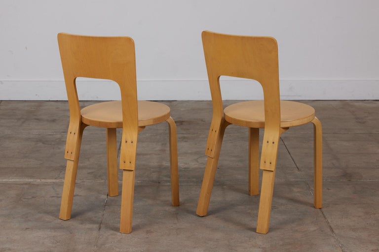 Mid-20th Century Alvar Aalto Model 66 Dining Chair for Artek For Sale