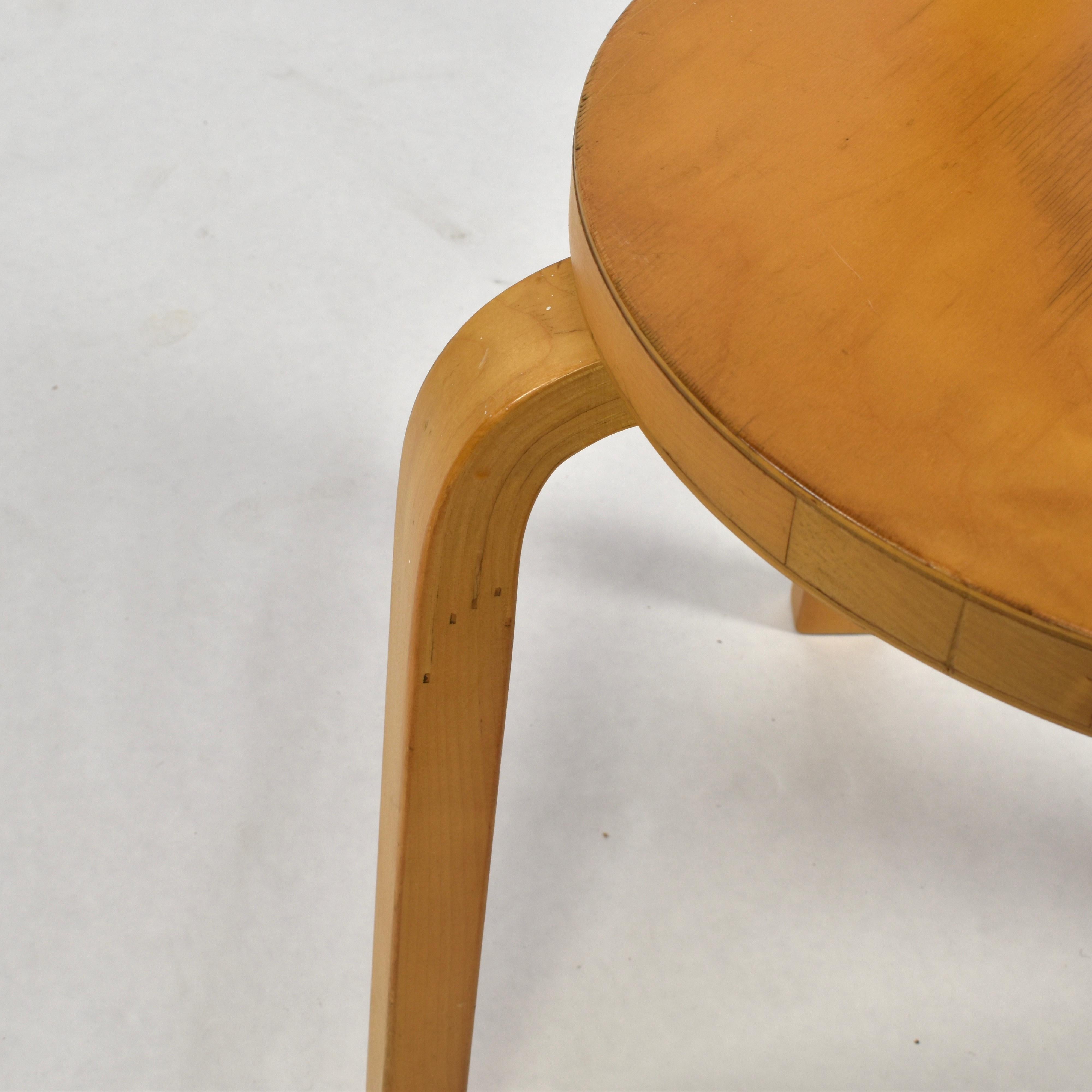 Birch Alvar Aalto Model 68 Chair for Artek, Finland, circa 1970