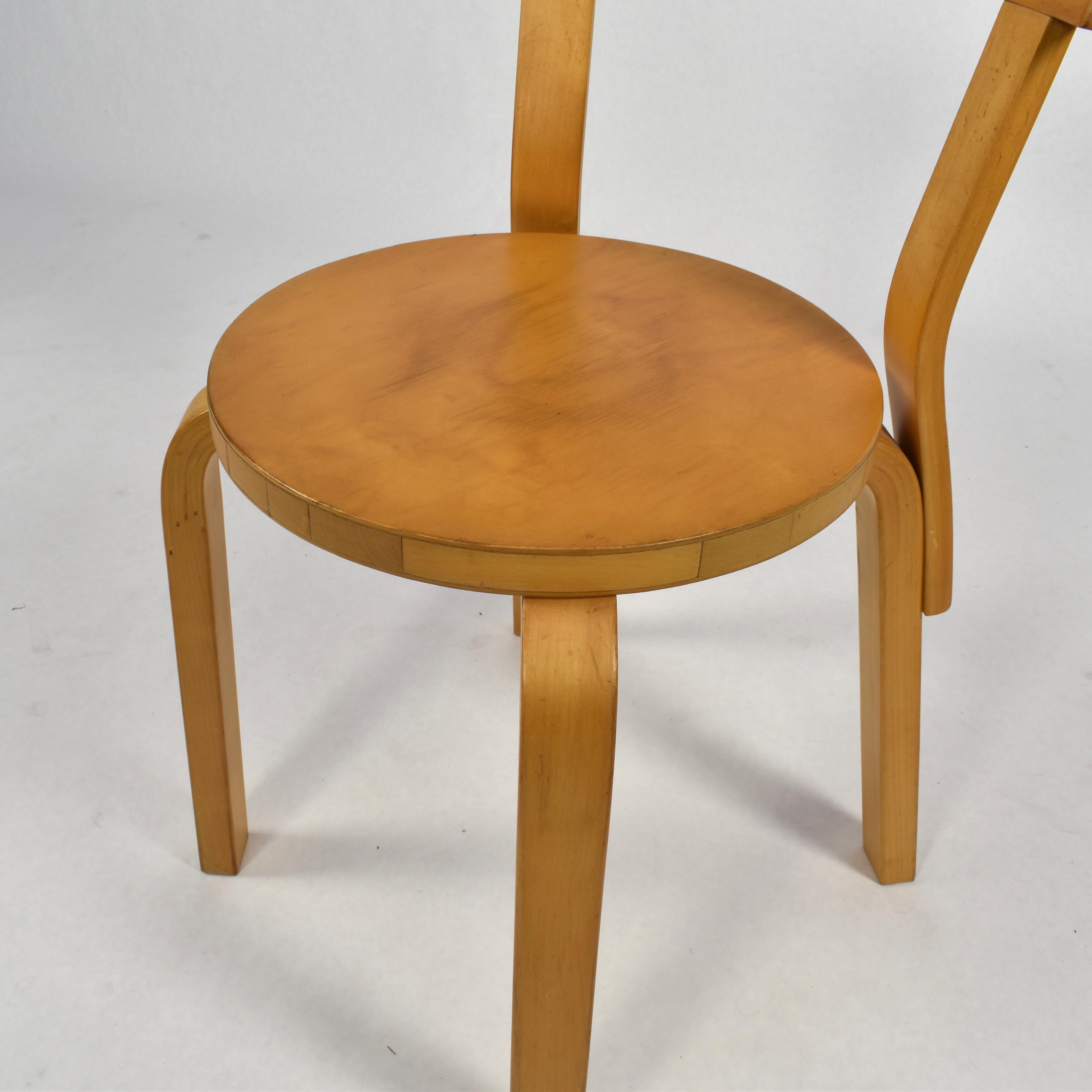 Finnish Alvar Aalto Model 68 Chair for Artek, Finland, circa 1970