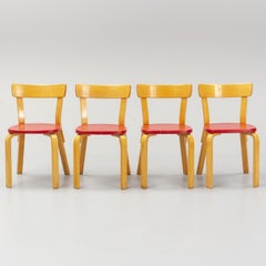 Alvar Aalto, Model 69 Chair, Set of 4 from 1950