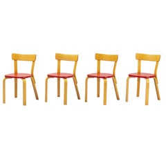 Alvar Aalto, Model 69 Chair, Set of 4 from 1950