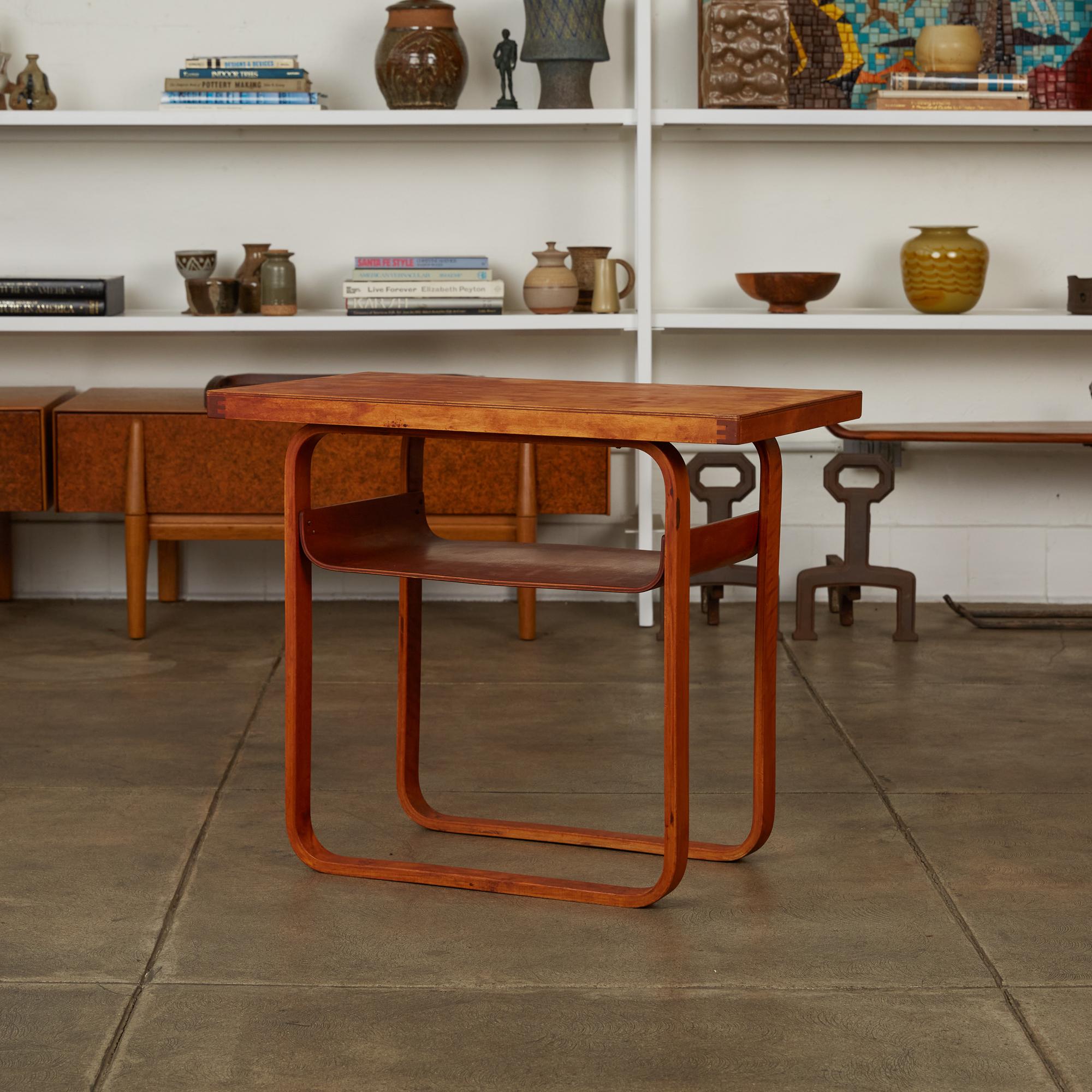 Mid-Century Modern Alvar Aalto Model 76 Two-Tier Side Table