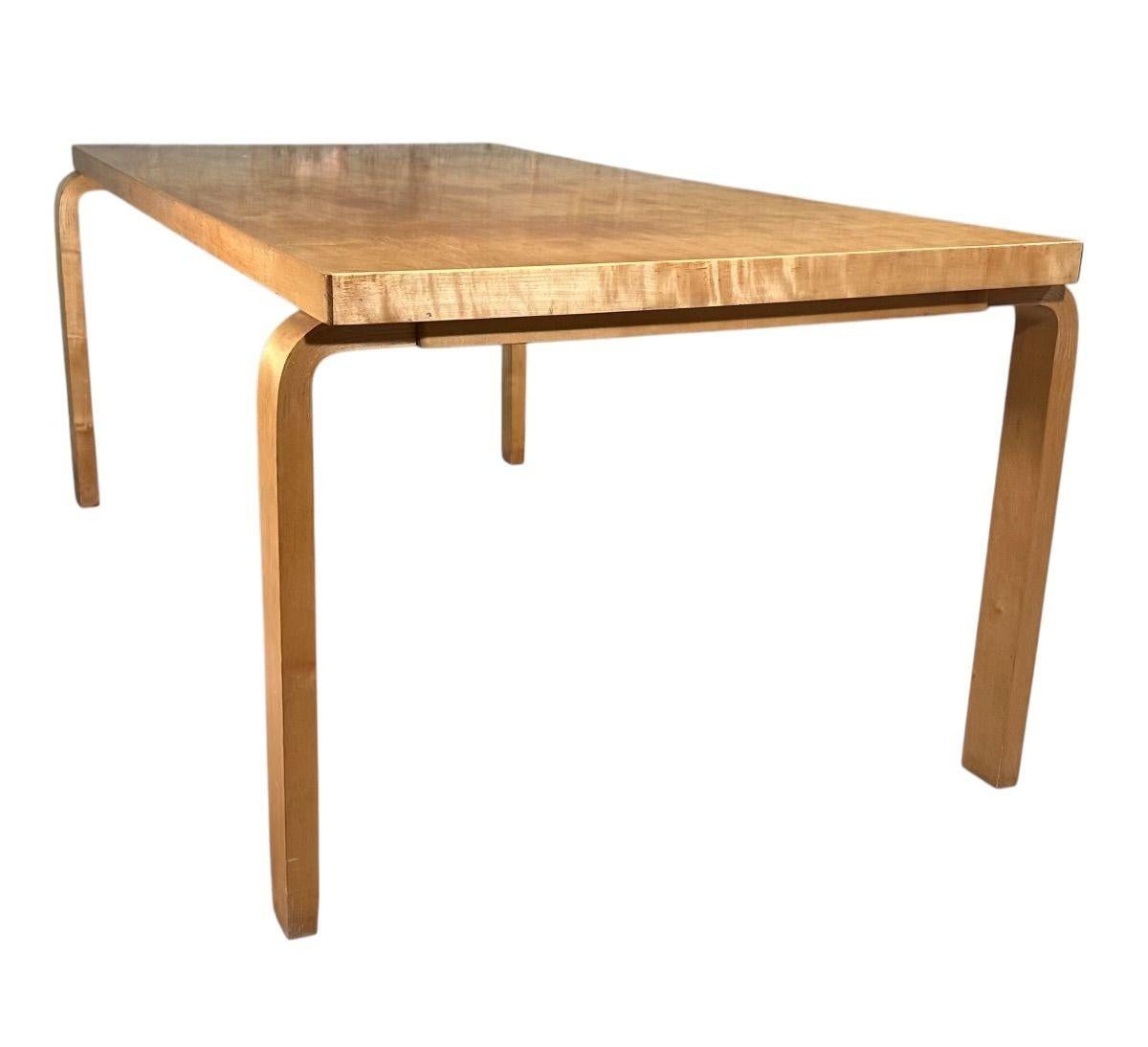 Early Alvar Aalto Model 83 Birch Dining Table, Finland 1930’s
Measures 71.5” long 28.5” tall 39” deep