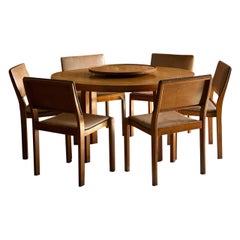 Alvar Aalto Model 91 Dining Table & Six Chairs by Finmar, Circa 1940