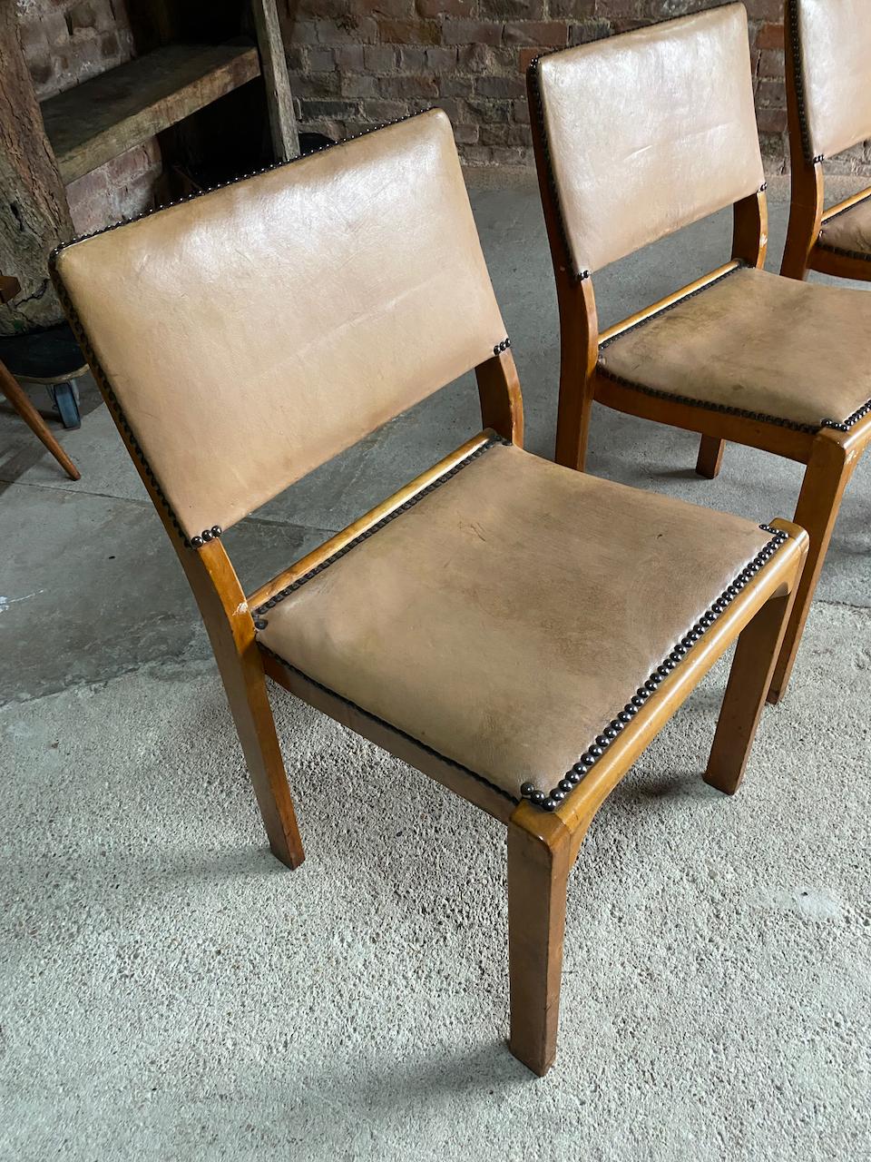 Alvar Aalto Model 91 Dining Table & Six Chairs by Finmar, Circa 1940 6