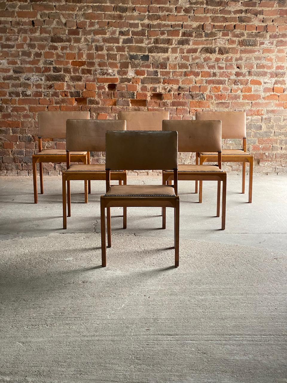Alvar Aalto Model 91 Dining Table & Six Chairs by Finmar, Circa 1940 8