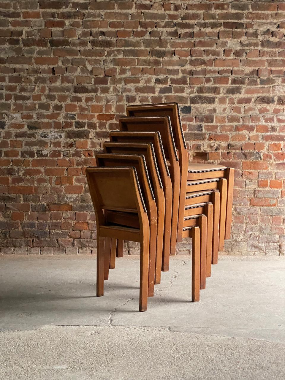 Birch Alvar Aalto Model 91 Dining Table & Six Chairs by Finmar, Circa 1940