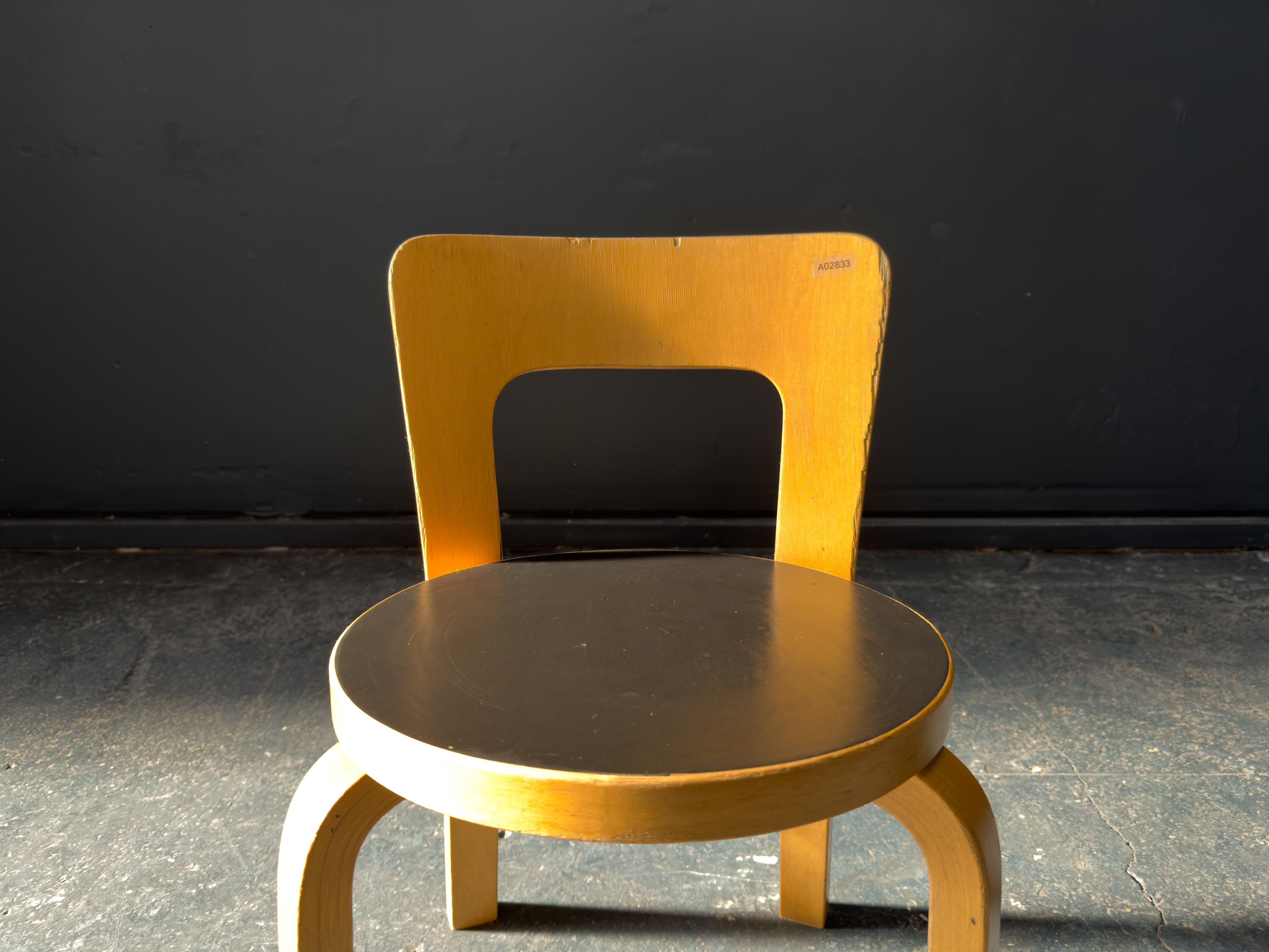 Mid-20th Century Alvar Aalto N65 Artek Kid's Chair For Sale