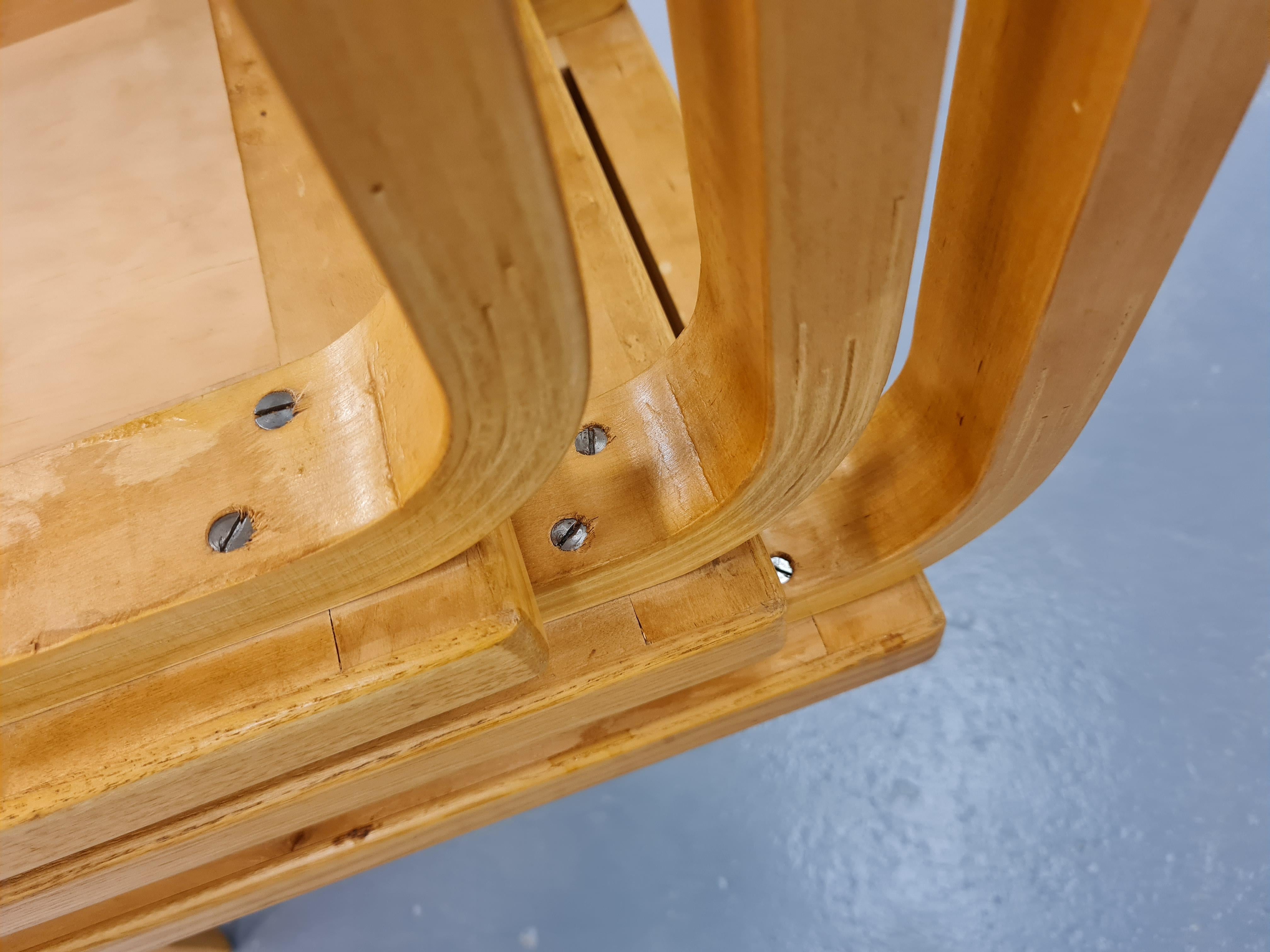 Alvar Aalto Nesting Table Set Model E88, Artek, 1950s 5