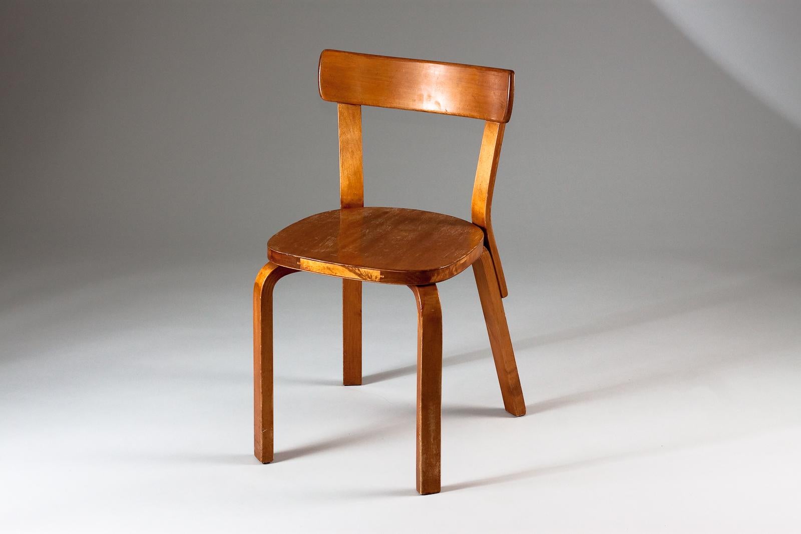Alvar Aalto, chaise 69 originale des années 1930 avec une belle couleur et une belle patine en vente 2