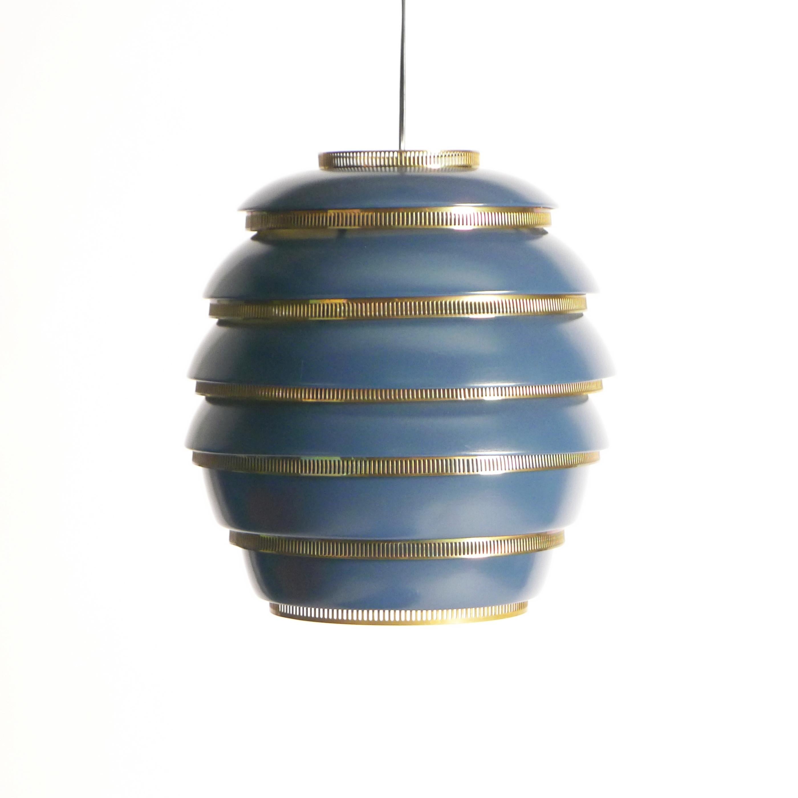 Finnish Alvar Aalto, Original Production Large Size Beehive Lamp, Valaistustyo Ky, 1953
