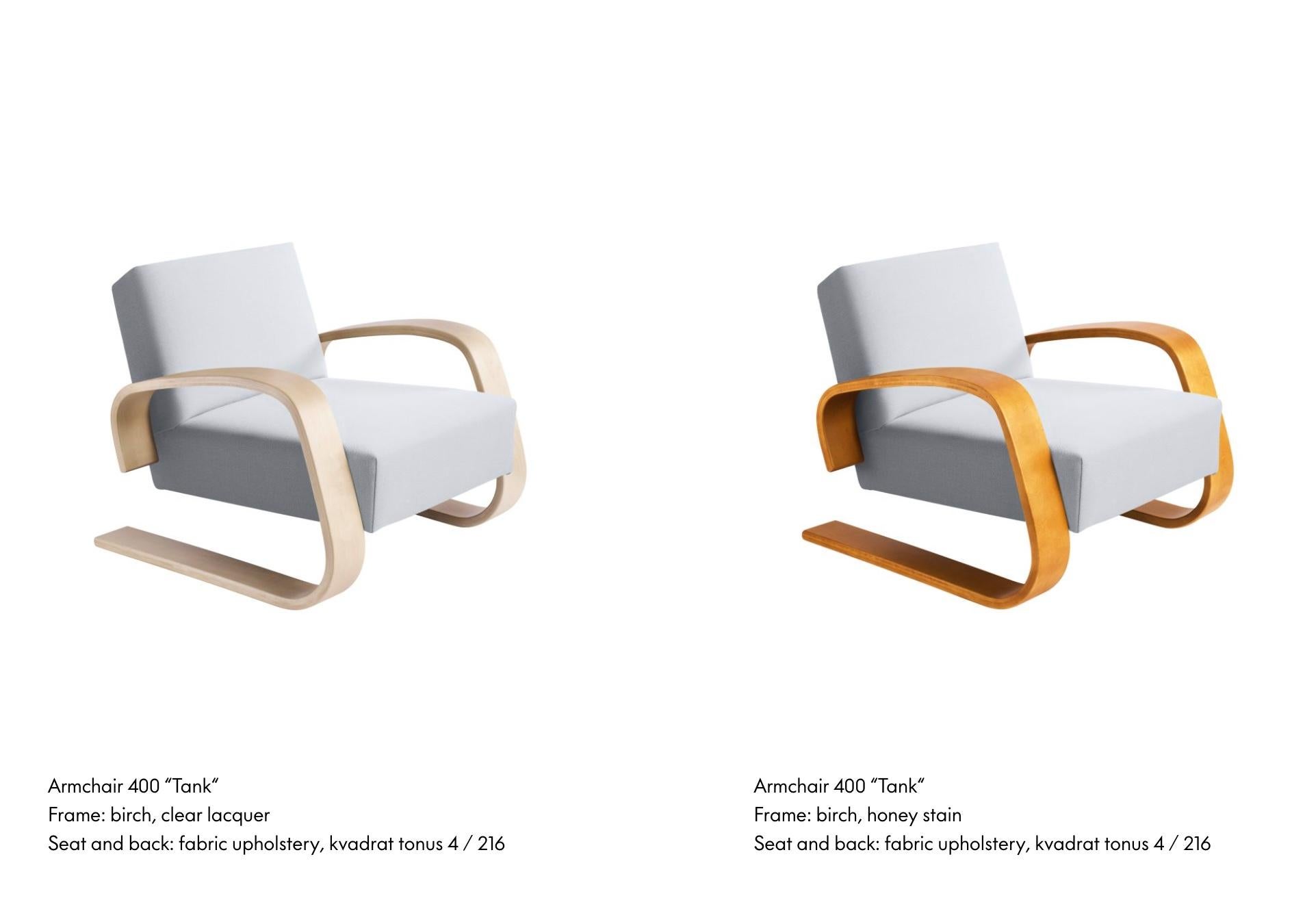 Alvar Aalto Coppia di 400 poltrone 'Tank' del 1936 in pelle per Artek In condizioni Nuovo in vendita a Tilburg, NL