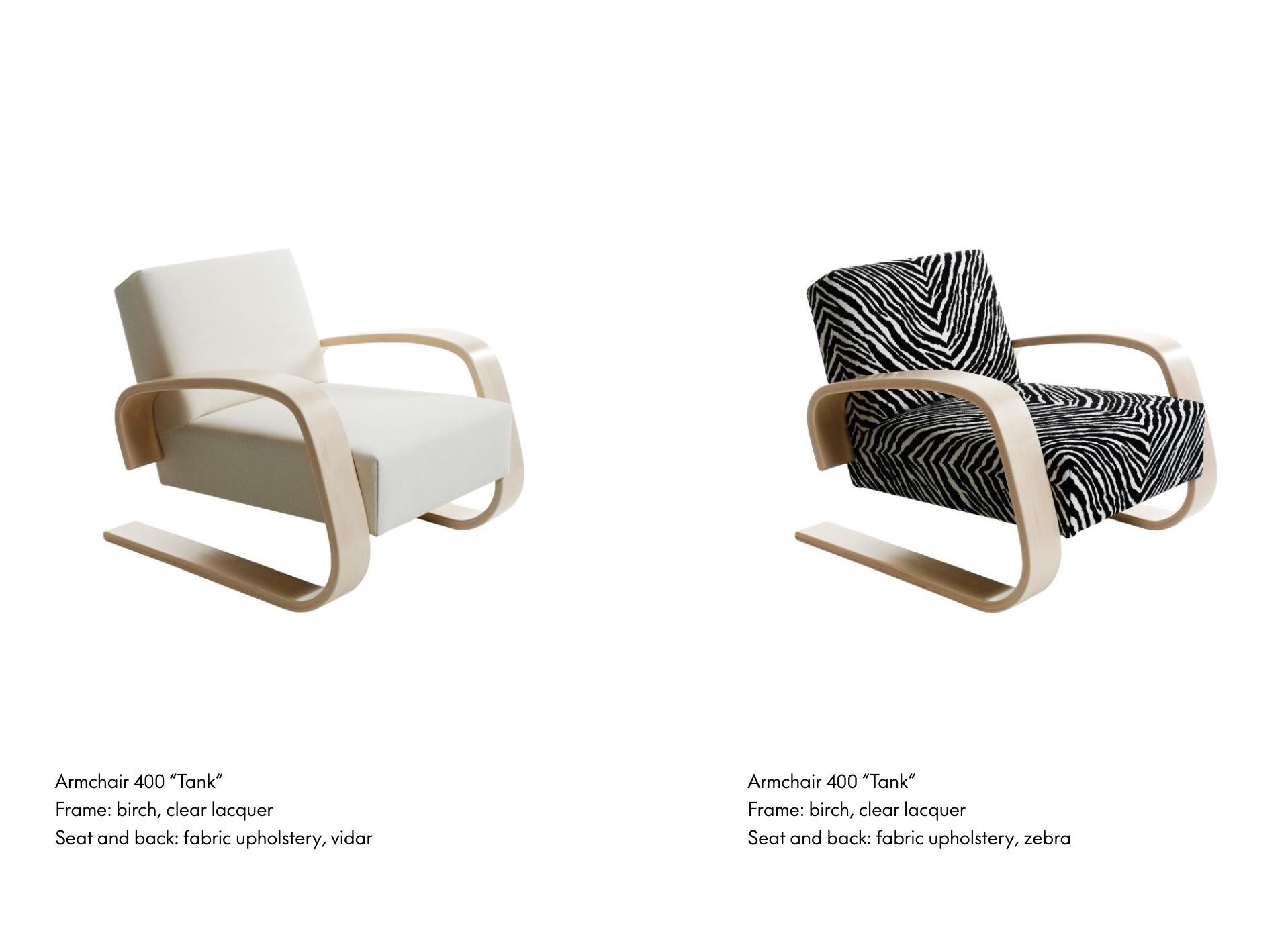 Alvar Aalto Coppia di 400 poltrone 'Tank' del 1936 in pelle per Artek in vendita 2