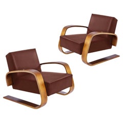 Alvar Aalto 400 Sessel 'Tank' 1936 in Leder für Artek