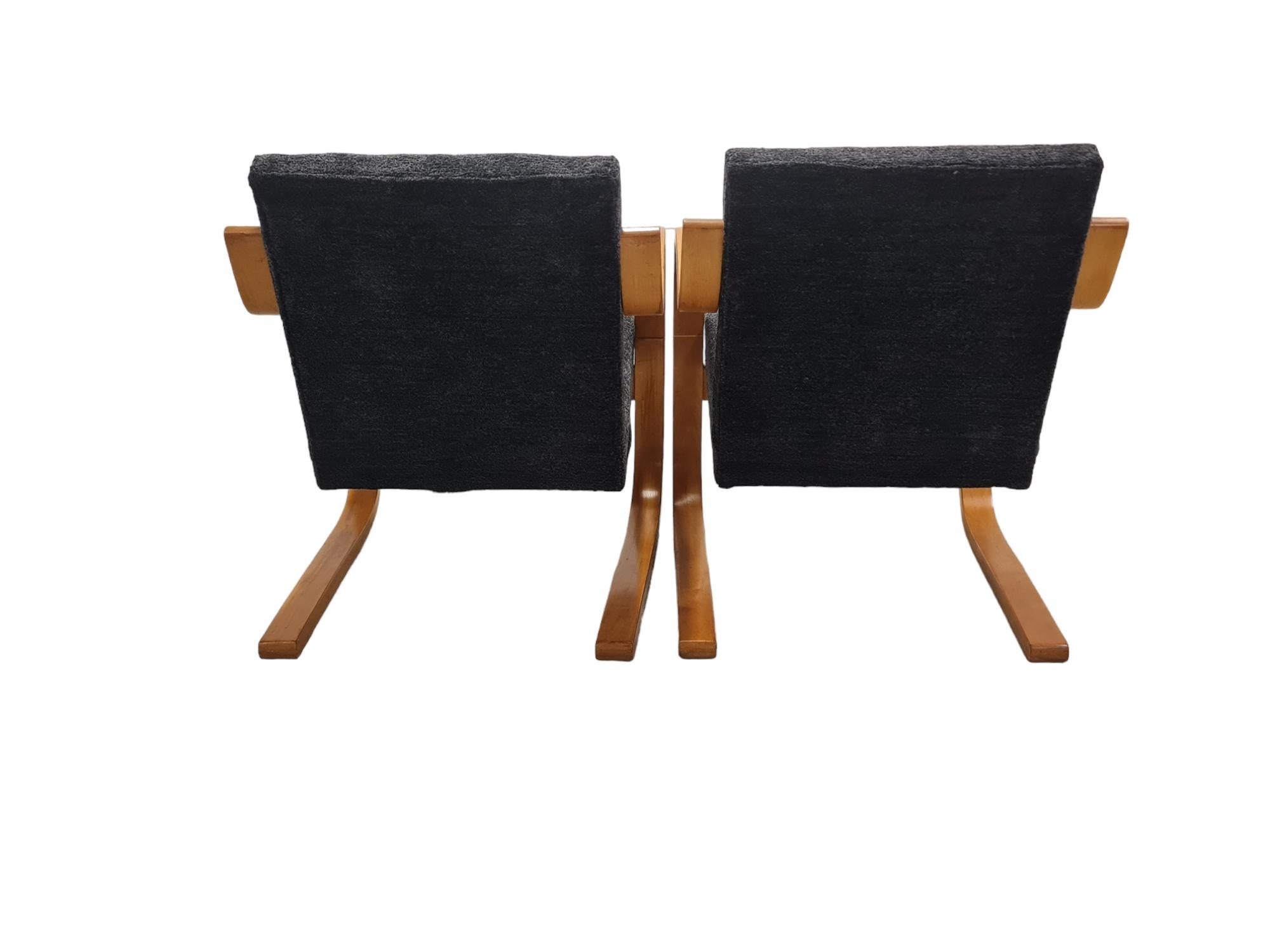 Paire de fauteuils luge Artek modèle 402, 1950, Alvar Aalto+Aalto en vente 1