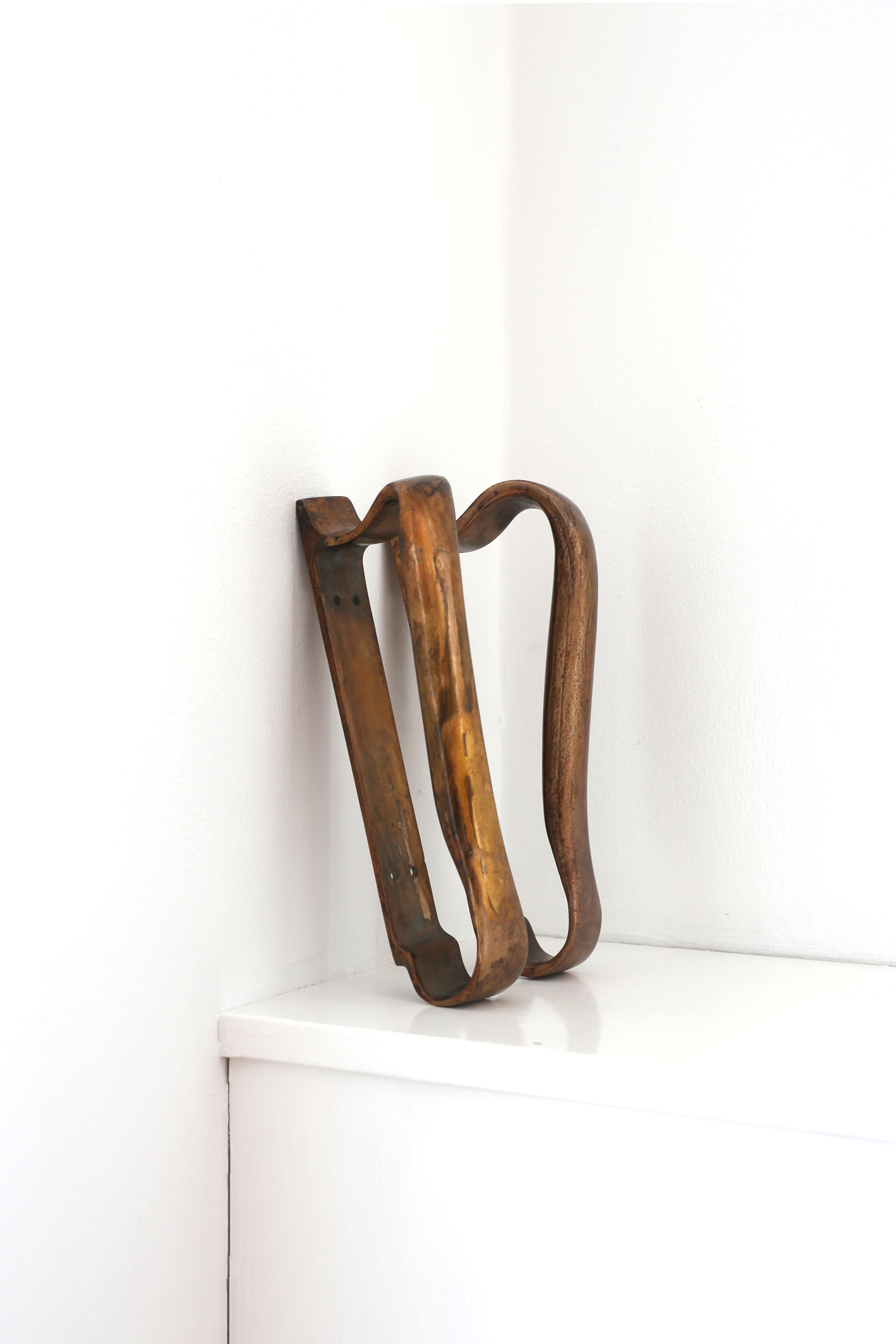Scandinavian Modern Alvar Aalto, Pair of  door handels in brass for Valaistustyö For Sale