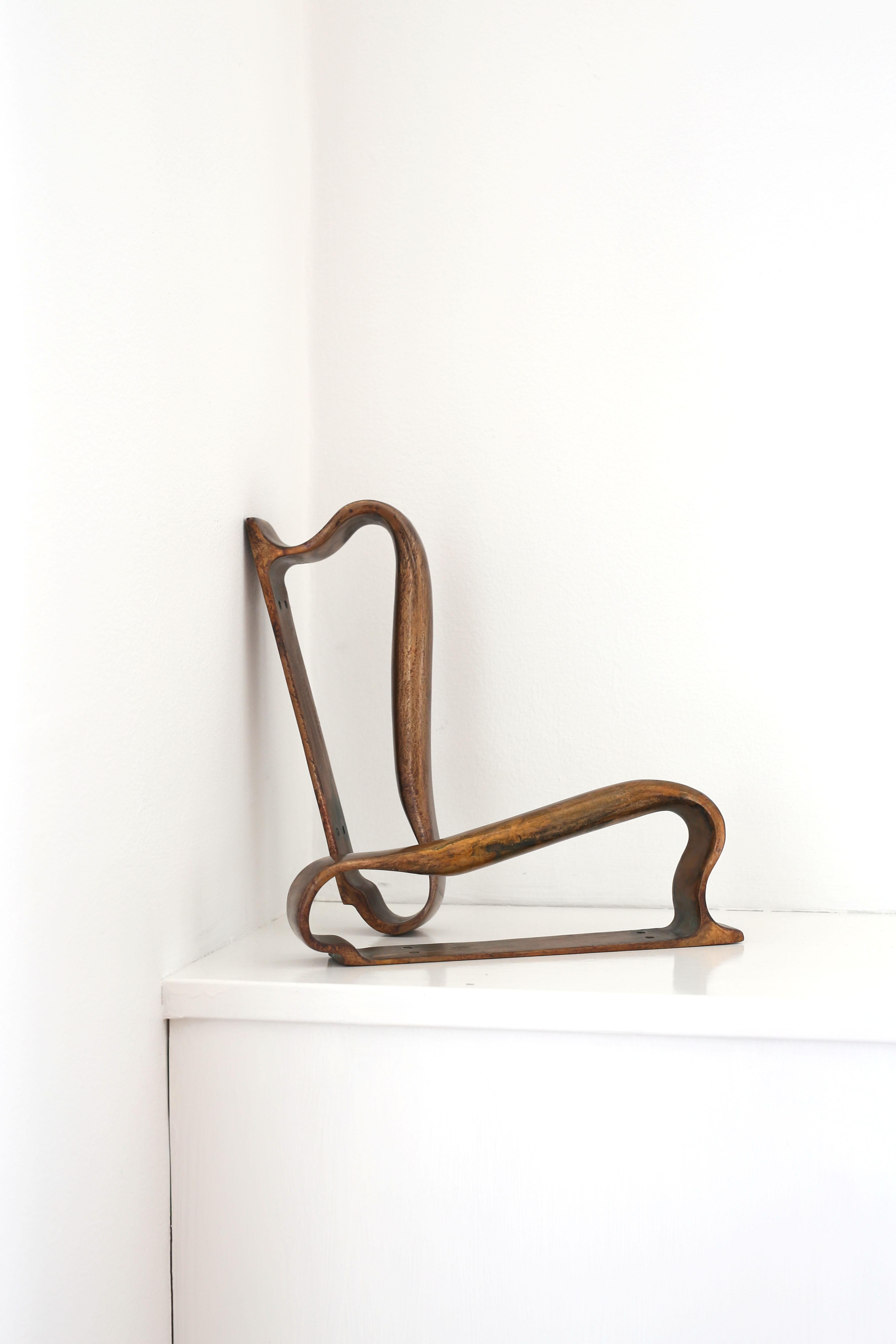 Alvar Aalto, Pair of  door handels in brass for Valaistustyö In Good Condition For Sale In Copenhagen, DK