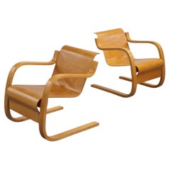 Alvar Aalto Pair of Easy Chairs Model 42